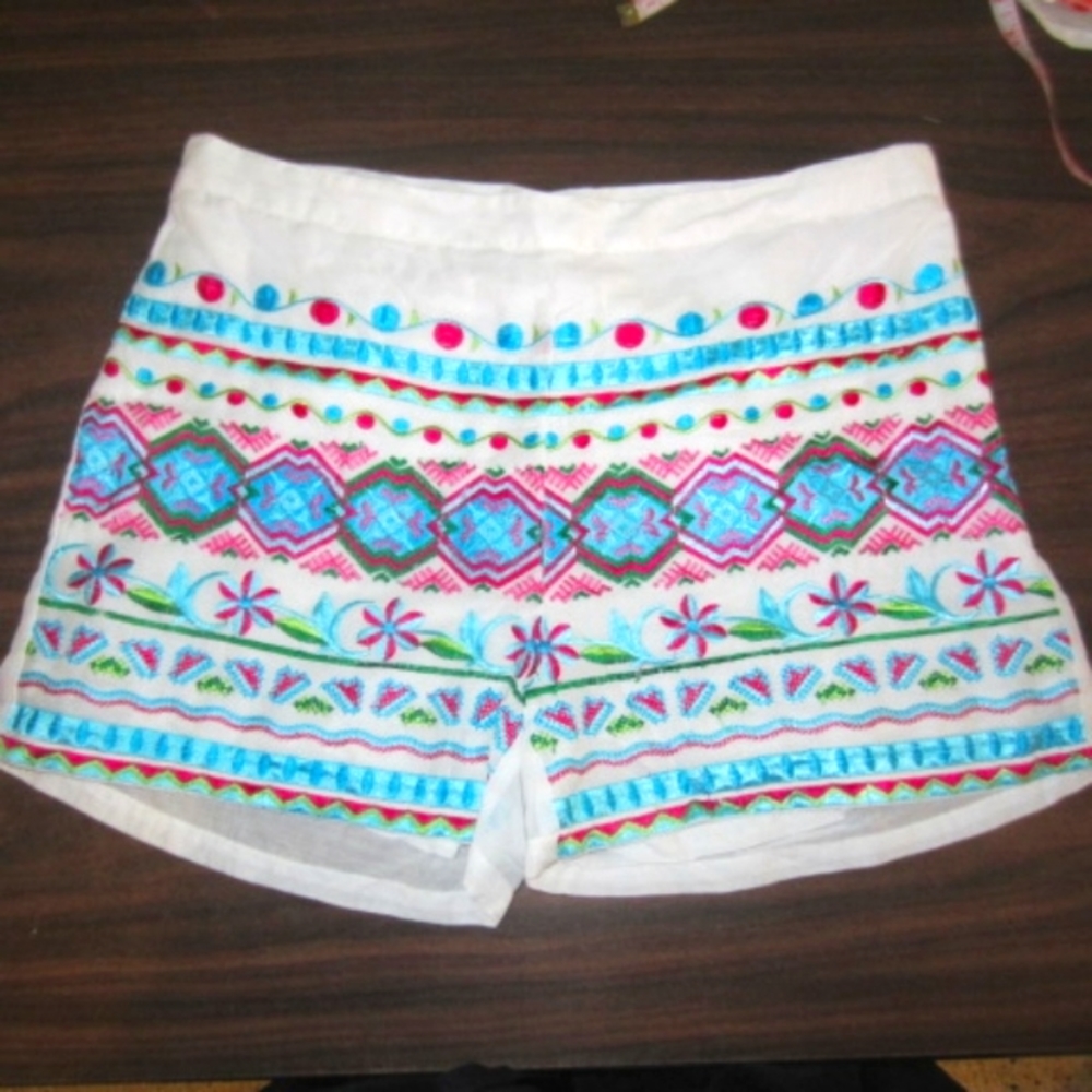 Boston Proper embroidered shorts